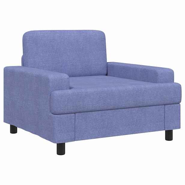 vidaXL křeslo Modrá džínovina Textil