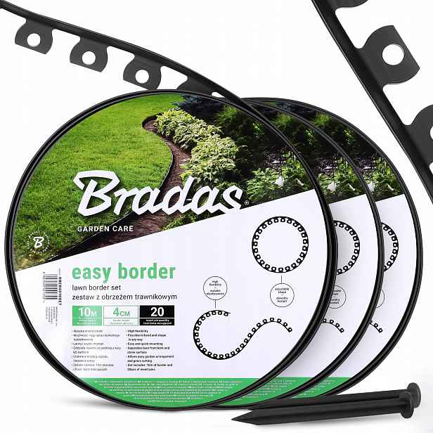 Trávníkový Lem 30 m 40 mm 60 x Kotvy Kolíky Upevňovací kolíky 18 cm Us-p