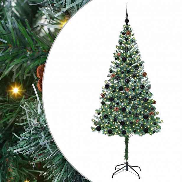 vidaXL Umělý vánoční stromeček s stojanem Zelená 180 cm PVC a Ocel