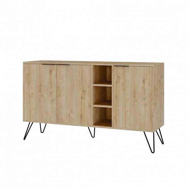 Calicosy PŘÍBORNÍK se 3 výklenky a 3 dvířky, délka 142 cm - Clara