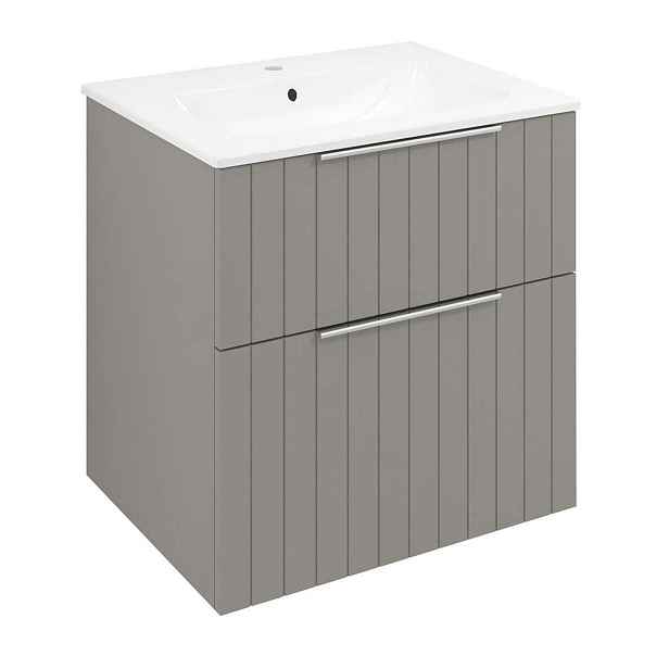 Sapho Cirasa - Umyvadlová skříňka Strip 59x64x46 cm, 2x zásuvka, agila CR601-4343S
