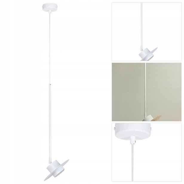 Závěsná lampa bílá Charlie s nastavitelnou výškou pro kuchyň Sigma Lighting