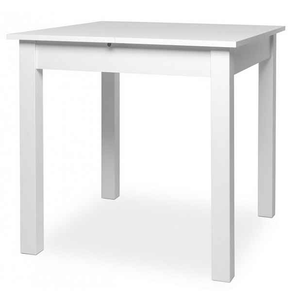 Rozkládací jídelní stůl Coburg 80x80 cm, bílý