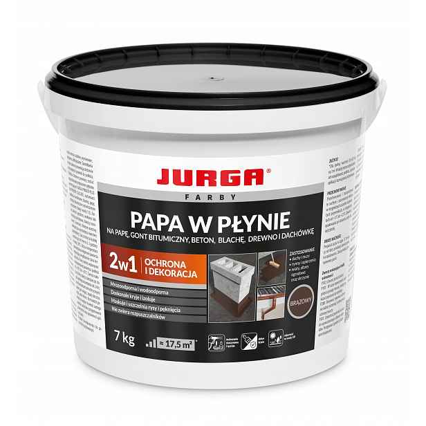 Tekutá lepenka voděodolná Jurga 7 kg Hnědá