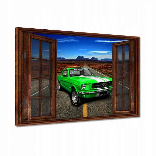 Obrazy 120x80 Zelený Mustang na poušti