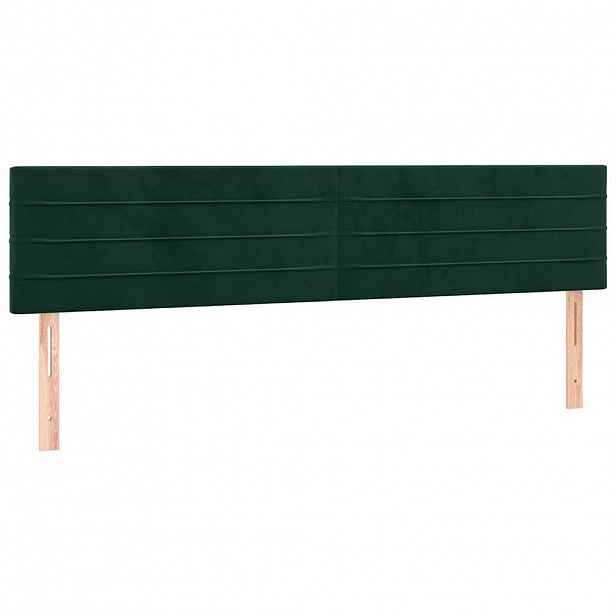 vidaXL Čela postele tmavě zelená 180x5x78/88 cm samet