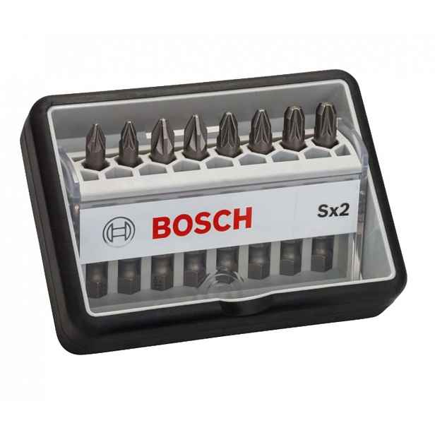Bosch - 8dílná sada bitů PZ, délka 49 mm 2607002557