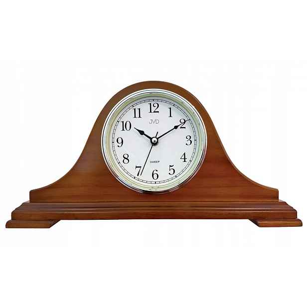 Dřevěné Tmavě Hnědé Tiché Krbové Hodiny Napoleon Jvd HS3290.11 38 cm