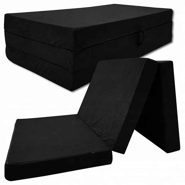 Matrace cestovní rozkládací křeslo 200x80x10 černá