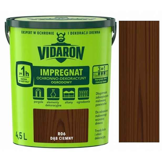 Vidaron Zahradní Impregnace 4,5 L R06 Dub Tmavý