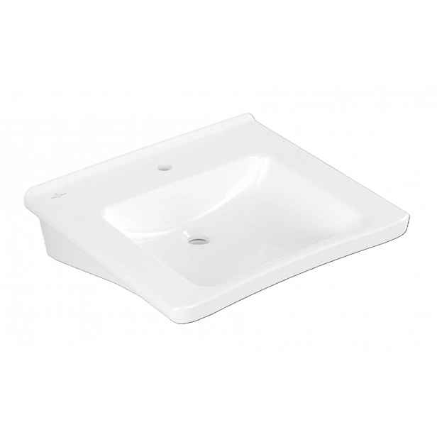 Villeroy & Boch ViCare - Umyvadlo 60x55 cm, bez přepadu, otvor pro baterii, alpská bílá 4A806101