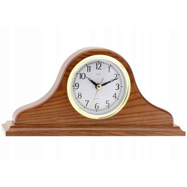 Dřevěné Tmavě Hnědé Tiché Krbové Hodiny Napoleon Jvd HS2007.2 25 cm