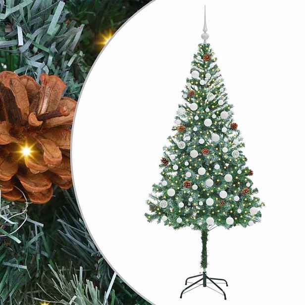 vidaXL Umělý vánoční stromeček s stojanem Zelená 180 cm PVC a Ocel