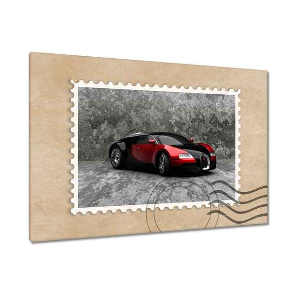 Obrazy 90x60 Bugatti Veyron Červená