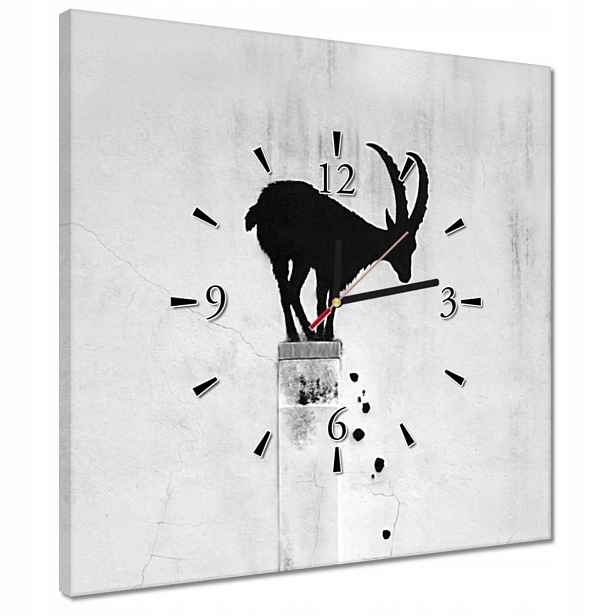Hodiny 40x40 Kozica Banksy Gazela horská Bez soukromí Mural