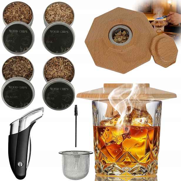 Sada Na Uzení Whisky Dárek Pro Přítele Manžela S Nářadím 4 Příchutě