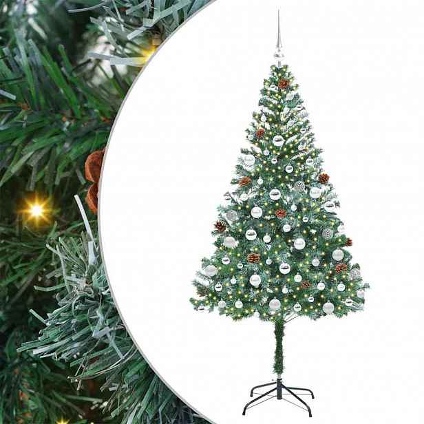 vidaXL Umělý vánoční stromeček s stojanem Zelená 180 cm PVC a Ocel