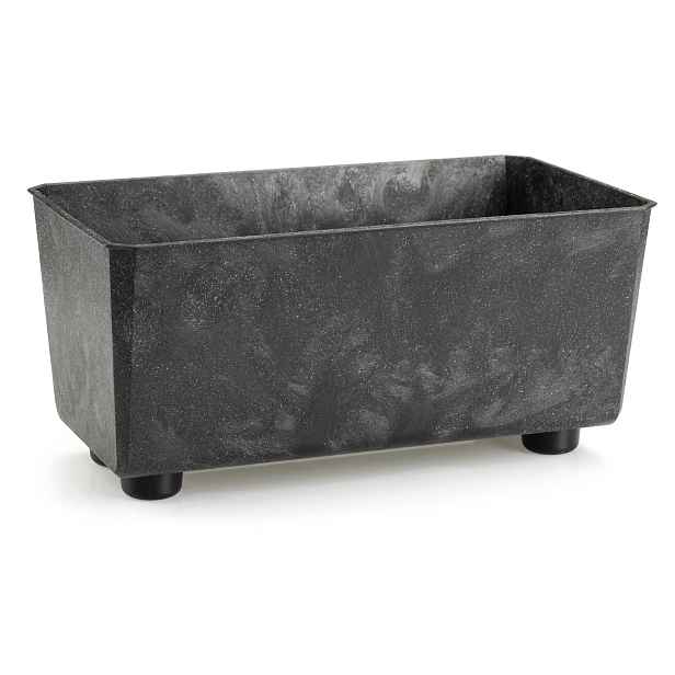 HowHomely Truhlík s nožičkami Salvia 28,5x17 cm černý beton