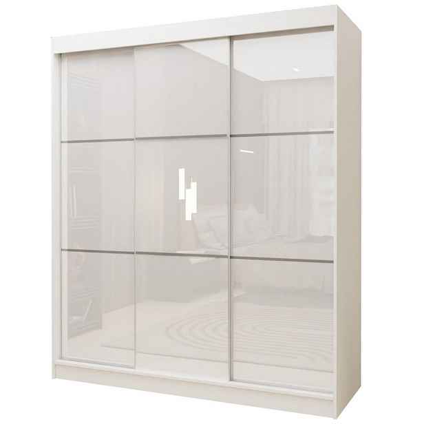 MASSENO ŠATNÍ SKŘÍŇ S POSUVNÝMI DVEŘMI VITALE, 180/216/61 cm 3dveřová, bílá