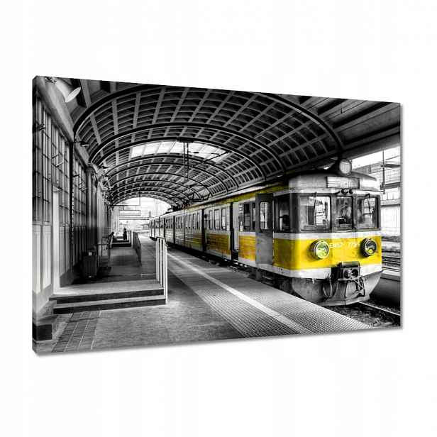 Obrazy 90x60 Žlutý vlak