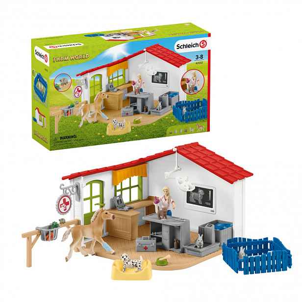 Schleich 42502 Veterinární ordinace pro domácí zvířata