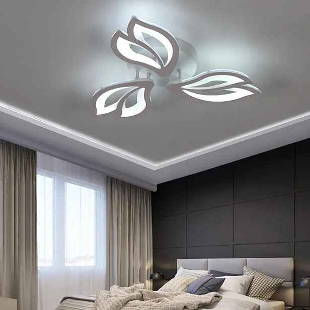 TEMU 2letá záruka Lustra LED s dálkovým ovládáním LILY 44W, 3 prvky, studené/teplé/neutrální světlo, stmívatelné, bílé, průměr 60 cm, svítivost 3520