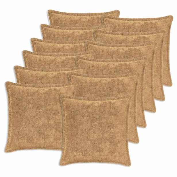 vidaXL Povlak na polštář 12 ks HOUTEN Taupe 50 x 50 cm Umělá králičí
