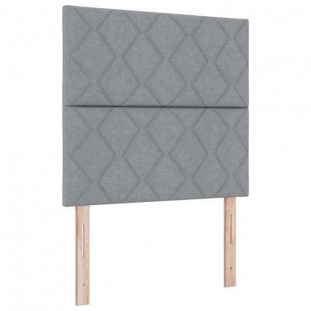 vidaXL Čelo postele Světle šedá textil