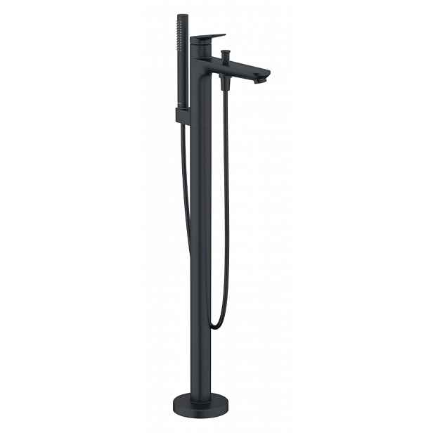 Duravit Wave - Vanová baterie do podlahy, matná černá WA5250000046