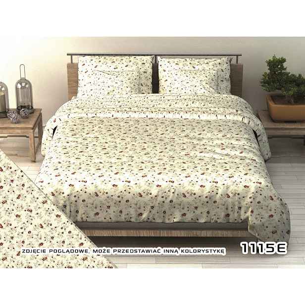 Povlečení 160x200, hnědá spojka na krémovém pozadí