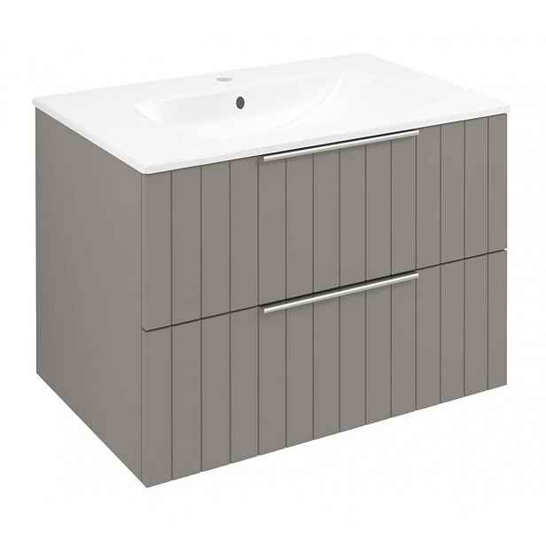 Sapho Cirasa - Umyvadlová skříňka Strip 70x52x46 cm, 2x zásuvka, agila CR701-4343S