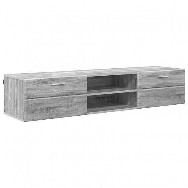vidaXL Dřevěná skříň 150 x 39 x 30 cm Šedá Sonoma Kompozitní dřevo