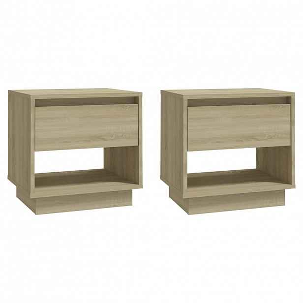 vidaXL Noční stolky 2 ks dub sonoma 45 x 34 x 44 cm kompozitní dřevo