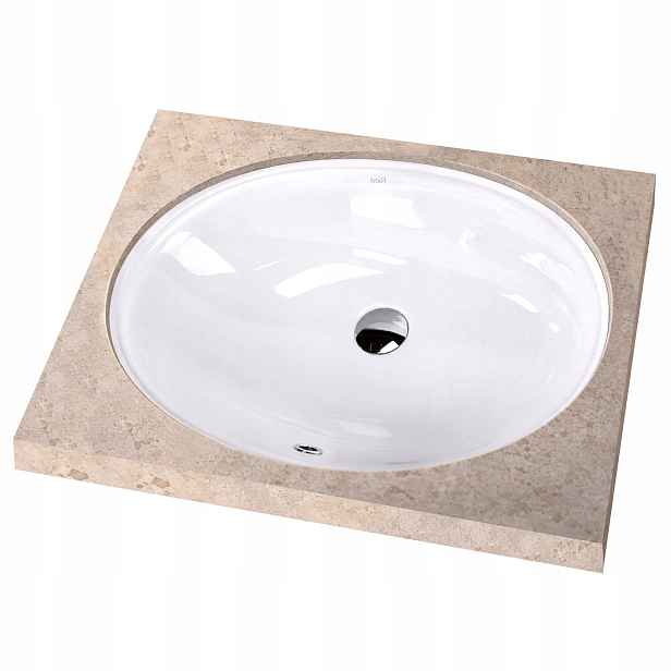 Oválná keramická umyvadlová deska Niva, bílá, 59.5 cm Rea