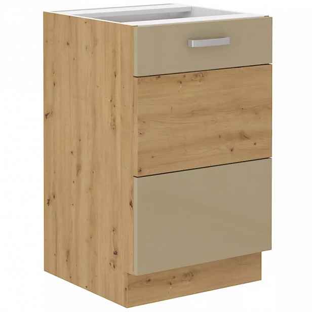 Kuchyňská skříňka Artisan 50ZL 1F BB, cappucino/dub artisan