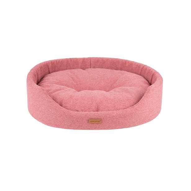 Pelíšek pro psa oválný MONTEGO růžová velikost S, M, L, XL, XXL Rozměr: L - 58x50x15 cm