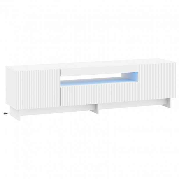 vidaXL LED TV skříň EDE 153 x 35 x 43 cm Bílá Kompozitní dřevo