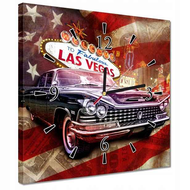 Nástěnné hodiny 30x30 Las Vegas