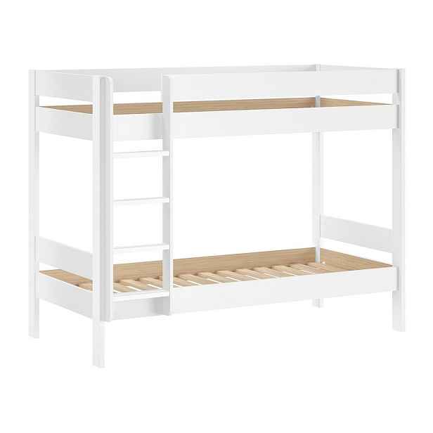Bílá patrová dětská postel s roštem 90x200 cm Primo – Vipack