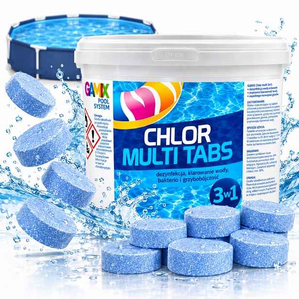 Dezinfekce Chlor Multi 3V1 3KG Tablety 200G 15X200G Do Bazénu Intex