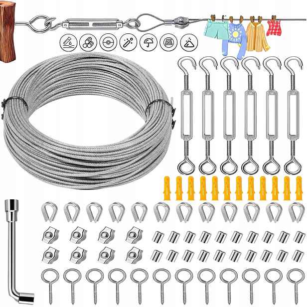 Lanko Z Nerezové Oceli, Odolné, Silné Pvc 35 M, 2 MM, Nerezové Pvc