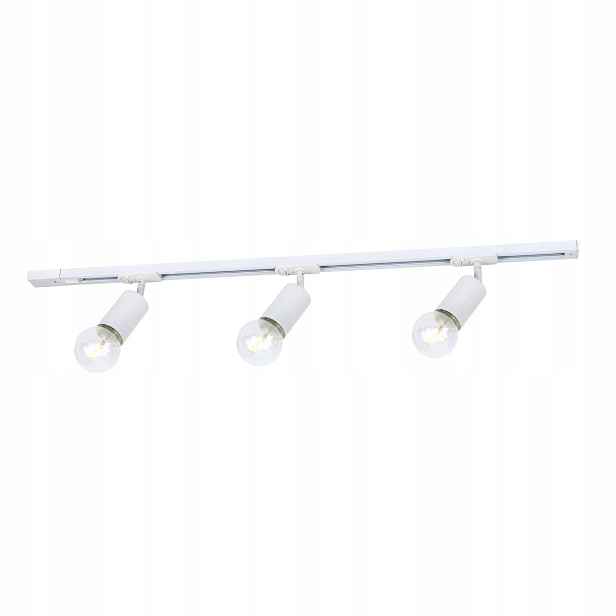 Marvi Dolores Bílý kolejnicový kabel 3-nastavitelné světlomety 100CM E27 3X40W
