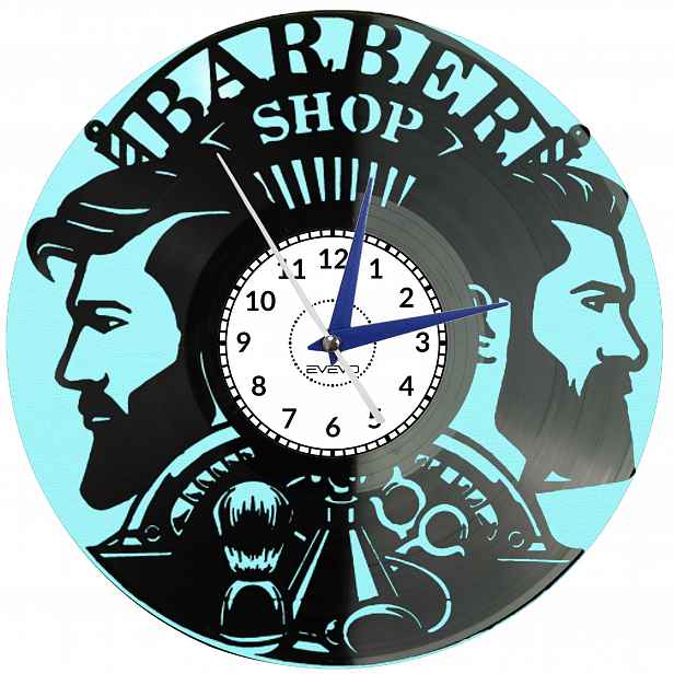 Nástěnné hodiny Barber Shop Golibroda Barbarský závod Vinylová deska C0006