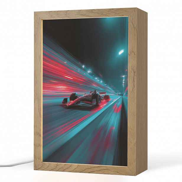 OnlyWow NOČNÍ LAMPIČKA Závodní auto - Červená - Rychlost 20x30 cm