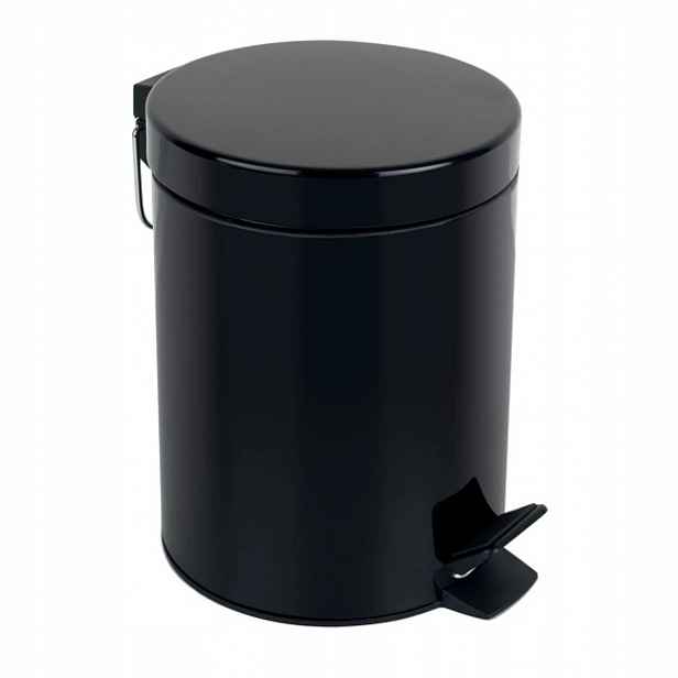 Spirella pedálový odpadkový koš Sydney, černá ocel, 5 L