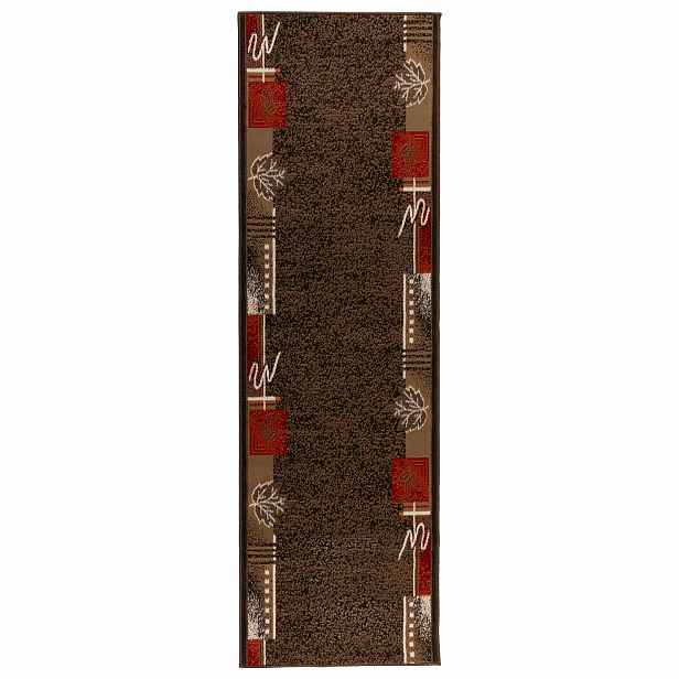vidaXL Běhoun FLORNES Tkaný Hnědá 67 x 250 cm PP 7 mm