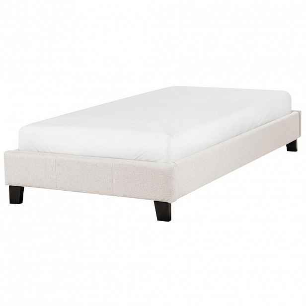 Beliani ČALOUNĚNÁ POSTEL Beige-Dunkler Odstín dřeva 90-200 cm Roanne