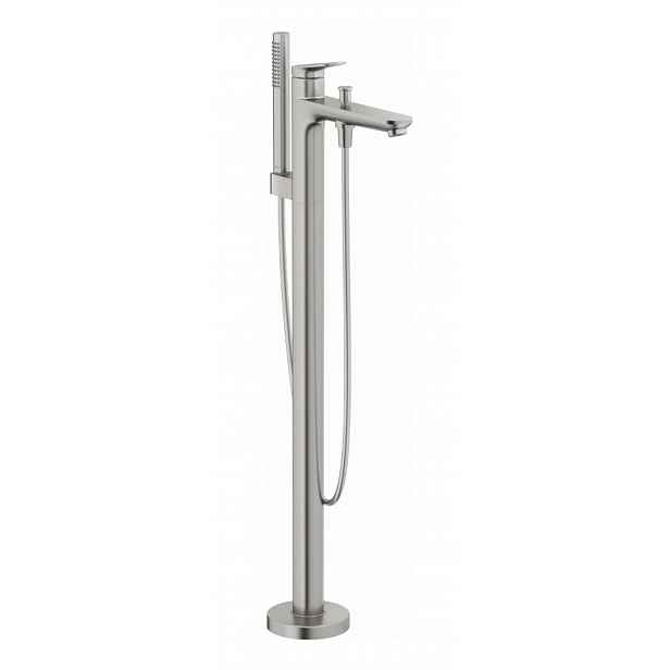Duravit Wave - Vanová baterie do podlahy, kartáčovaný nerez WA5250000070