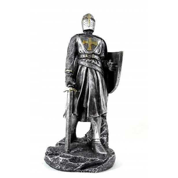 Rytíř Křižák Dekorativní figurka 30 cm Dárek pro historika