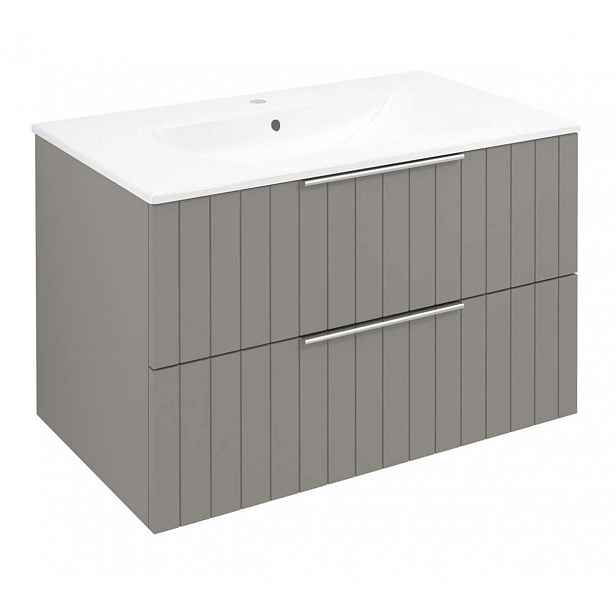 Sapho Cirasa - Umyvadlová skříňka Strip 80x52x46 cm, 2x zásuvka, agila CR801-4343S